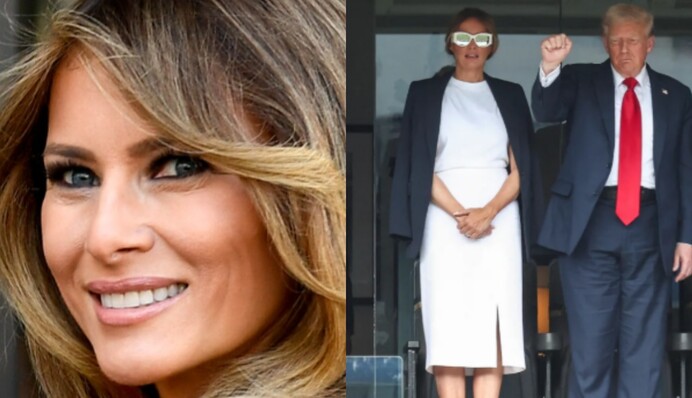 Просто и сдержанно: Мелания Трамп в стильном образе пришла на футбол