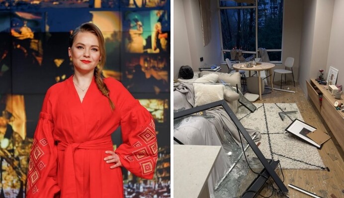 Российский обстрел разрушил квартиру телеведущей Екатерины Соляр: жуткие кадры