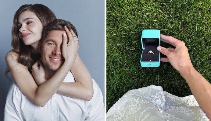 Володимир Остапчук зробив пропозицію вінчання дружині з коштовною каблучкою: яка ціна прикраси