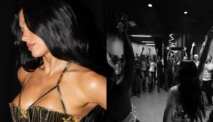 Вся в золоті: Дуа Ліпа в пікантних образах запалила на концерті у Торонто