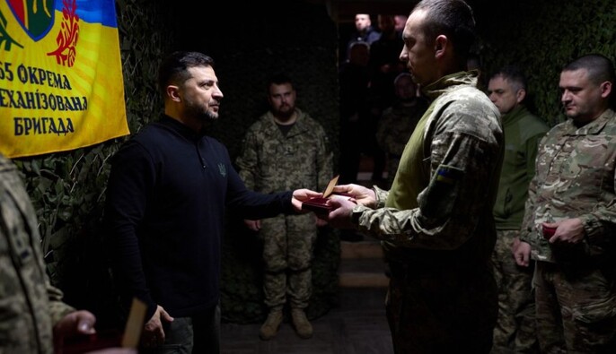 Зеленський приїхав на фронт у Запорізькій області