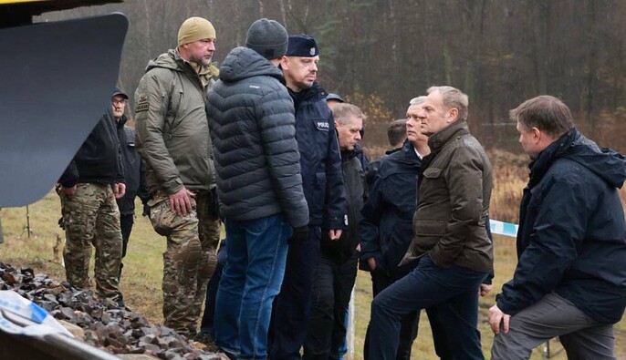 Туск: підрив колії Варшава–Люблін - удар по ключовому маршруту допомоги Україні