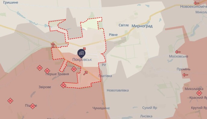 Генштаб: Росіяни спробували просунутися в центр Покровська, скориставшись туманом
