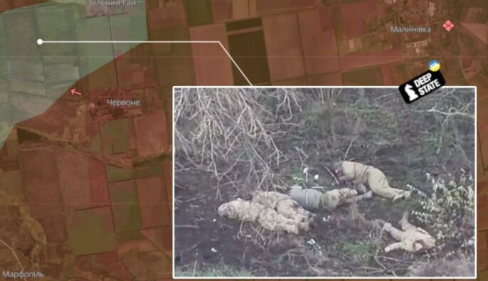 DeepState: Россияне, вероятно, расстреляли пятерых украинских военных в Запорожье