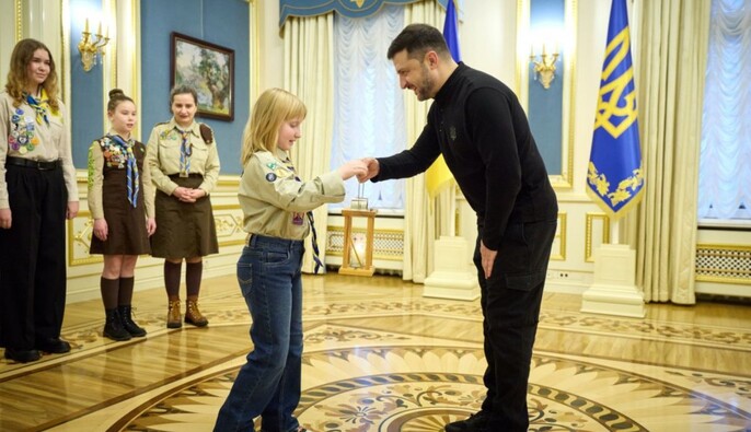 Зеленський прийняв Вифлеємський вогонь миру