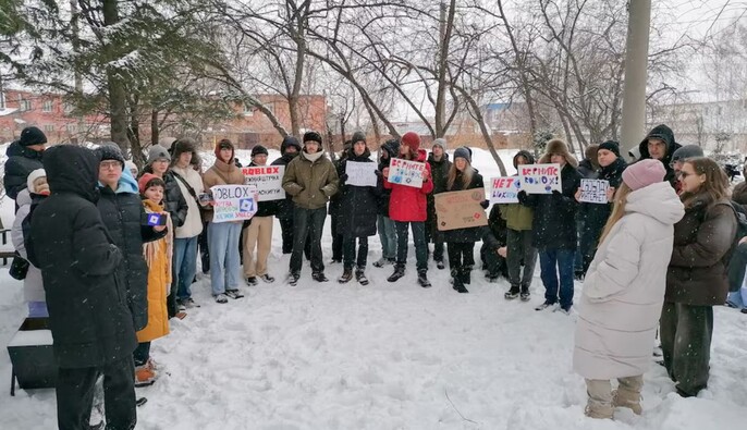 Россияне вышли на протесты из-за запрета детской платформы Roblox