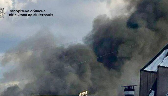 Росіяни завдали удар по обʼєкту промислової інфраструктури у Запоріжжі