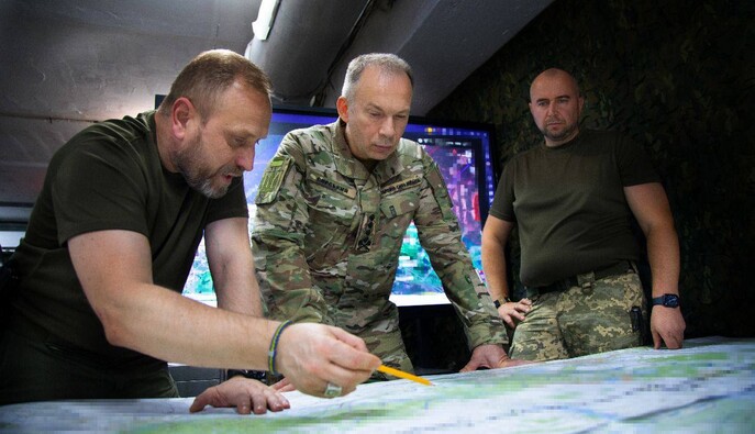 Сирський провів нараду з облаштування оборонних рубежів: обговорили фортифікації та антидроновий захист