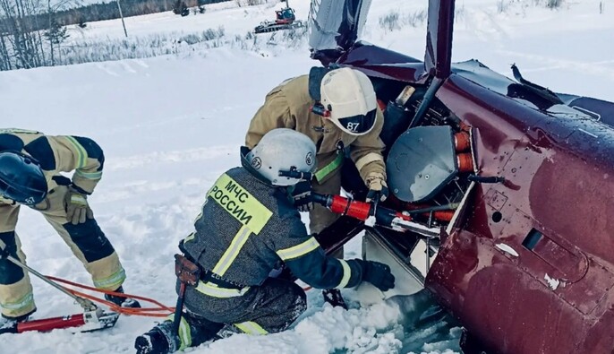 В РФ упал вертолет, на борту которого находился миллионер Гимадутдинов