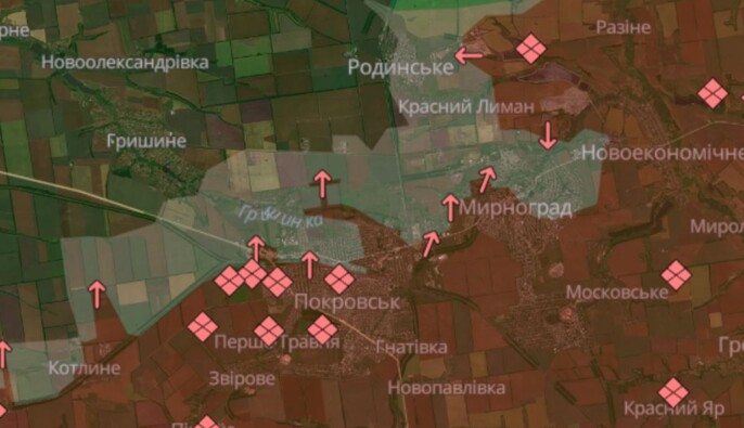 Росіяни просунулись у Вовчанську, Покровську та поблизу Вільчі — DeepState