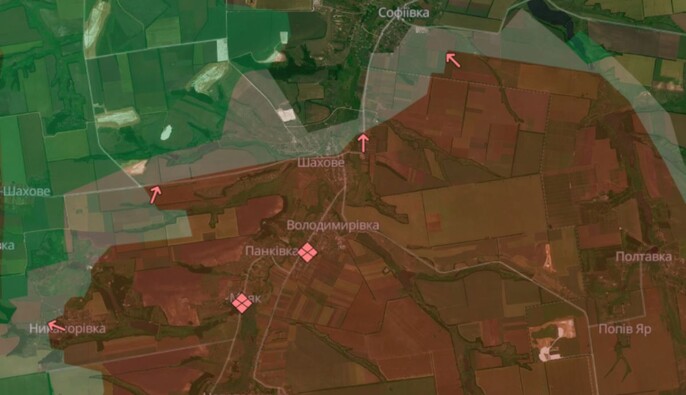 DeepState: Российские войска продвинулись в Шаховом и вблизи Нового Шахового
