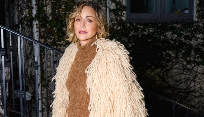 "Мені потрібен сплеск кольору": Шерон Стоун вразила яскравим образом у леопардових панчохах