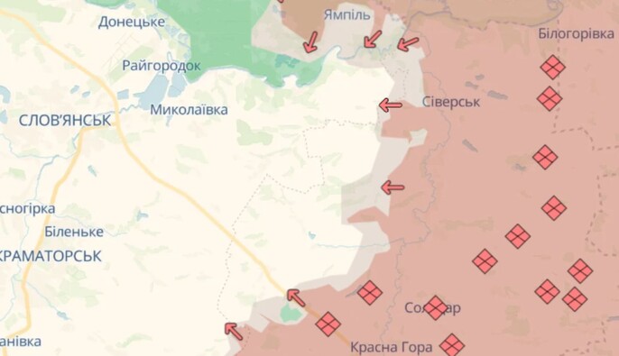 DeepState: Российские военные продвинулись вблизи двух населенных пунктов в Донецкой области