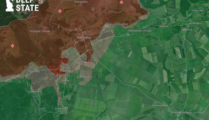 У районі Вовчанська зберігається активний тиск противника — DeepState