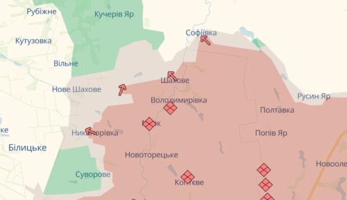 Російські військові просунулися у Васюківці та Шаховому — DeepState