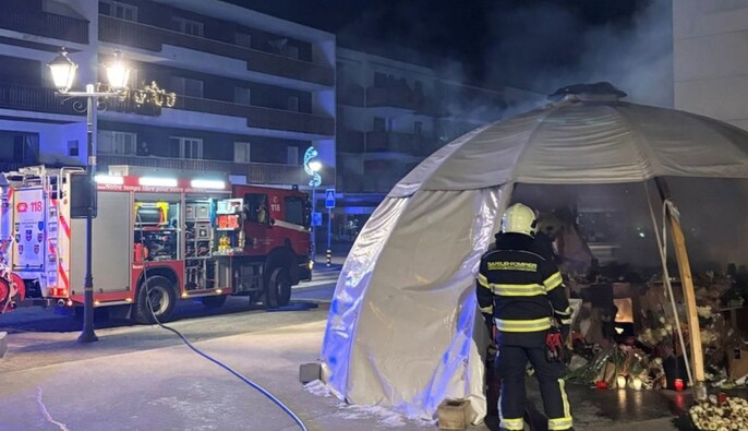 В Швейцарии загорелся мемориал жертвам пожара в баре Le Constellation