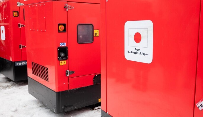 Украина получила 13 генераторов от Японского агентства международного сотрудничества