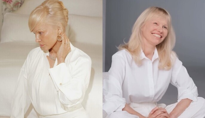 З фірмовим блондом та грайливими кучериками: Памела Андерсон вразила елегантним образом