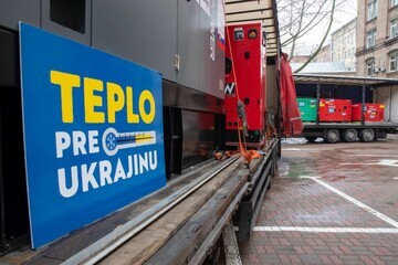 Киев получил от Словакии первую партию гумдопомощи — генераторы и комплекты зарядных станций