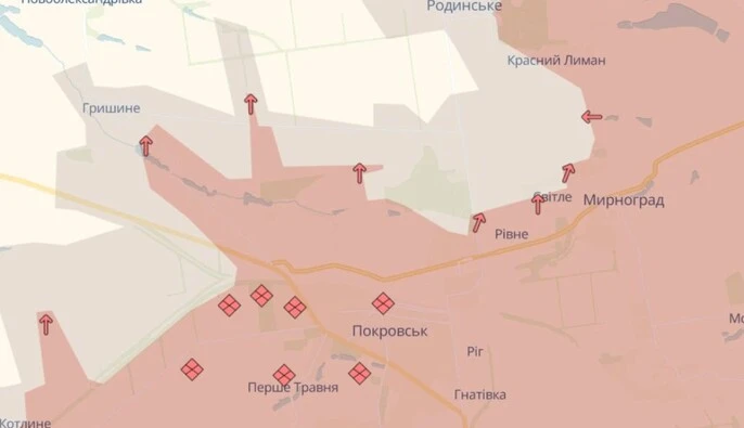 Військові РФ просунулися біля чотирьох сіл у Донецькій області — DeepState