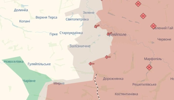 Россияне продвинулись вблизи Дорожнянки в Запорожской области — DeepState