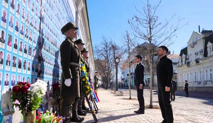 Зеленський і прем’єр Нідерландів вшанували пам’ять полеглих українських воїнів