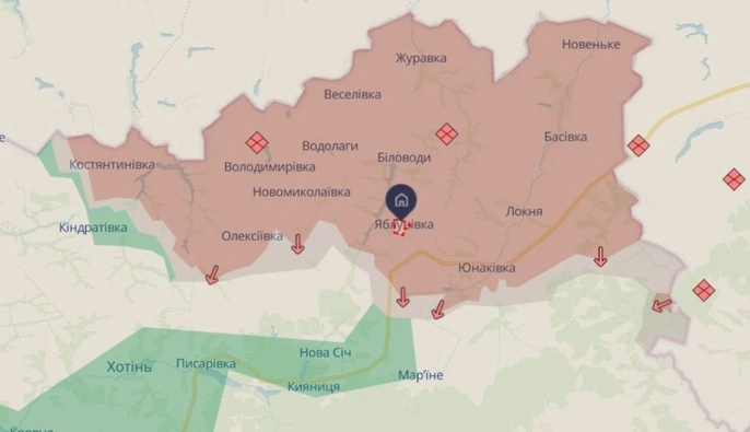 Оккупанты продвинулись вблизи Яблоновки в Сумской области — DeepState