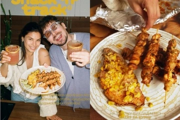 Ресторанный уровень: Позитив и Мишель Андраде приготовили куриные шпажки с бататом