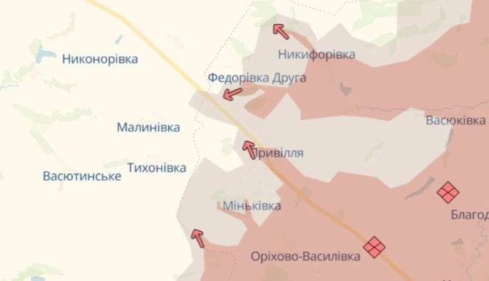 Оккупанты продвинулись в Миньковке и вблизи Федоровки Второй Донецкой области — DeepState