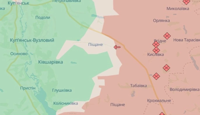 Росіяни просунулись поблизу населених пунктів на Харківщині та Донеччині — DeepState