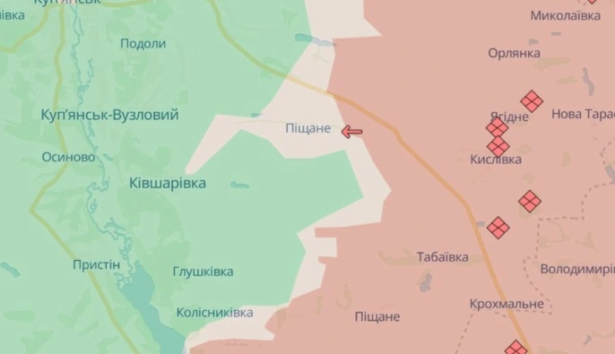 Росіяни просунулись поблизу Піщаного у Харківській області — DeepState