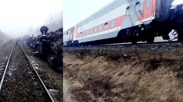 В России сошел с рельсов и перевернулся поезд, направлявшийся в Москву