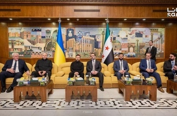 Зеленский прибыл в Сирию для встречи с президентом Ахмедом аш-Шараа