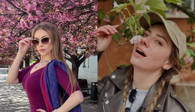 Сезон сакур в Ужгороді: Валевська і Петрожицька наробили квітучих світлин