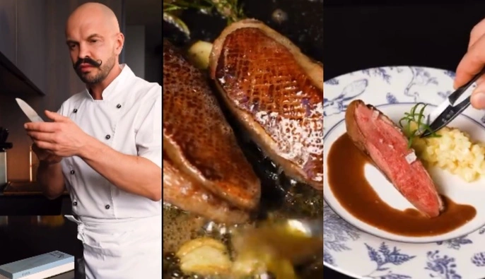 "Советую не пережаривать": Ярославский рассказал, как приготовить филе утки и "ризотто" из сельдерея