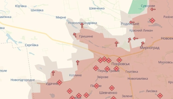 DeepState: Оккупанты продвинулись вблизи двух сел на Донетчине