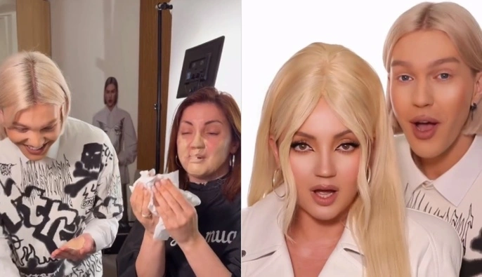 Одним помахом руки: зірковий візажист зробив з Цибульської блондинку