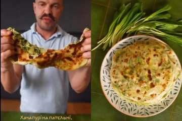 "Обожаю с молодым луком": Ярославский рассказал, как приготовить хачапури без духовки