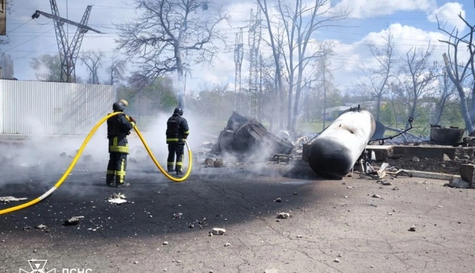 ДСНС: Російські війська атакували автозаправку в Краматорську