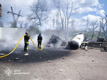 ГСЧС: Российские войска атаковали автозаправку в Краматорске