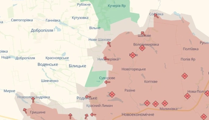 Силы обороны зачистили участки близ Родинского и Свободного — DeepState