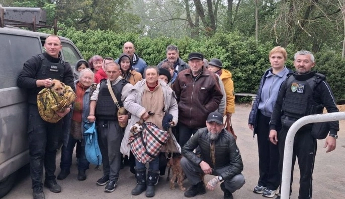 Из Берислава Херсонской области удалось эвакуировать 15 человек