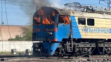 На Харківщині російський дрон влучив у тепловоз, постраждав залізничник