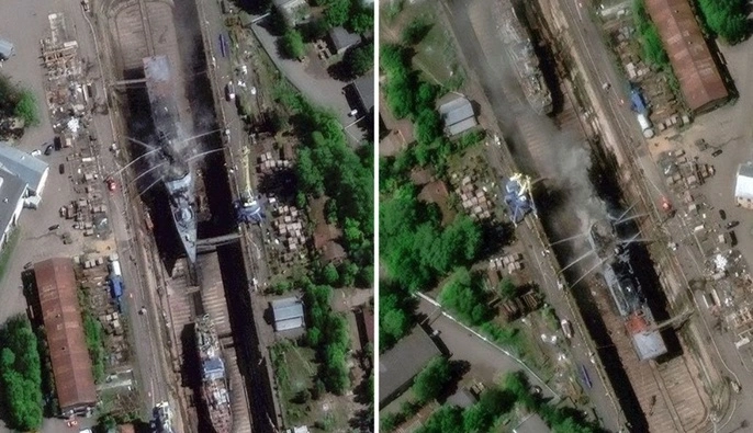 Дроны ударили по российскому корвету 