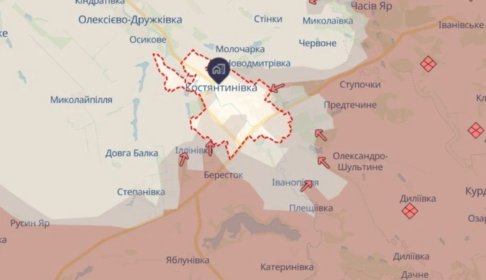 В Константиновку проникли более сотни россиян, военные предупреждают об угрозе — СМИ