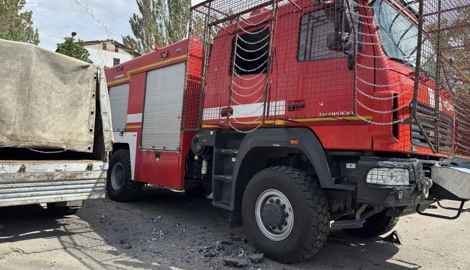 ДСНС: російський безпілотник вдарив по підрозділу рятувальників у Запоріжжі 