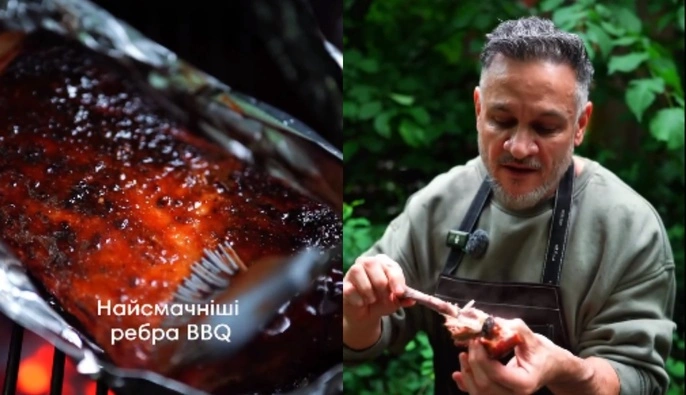 С горчицей и специями: Эктор Хименес-Браво приготовил ребра на гриле