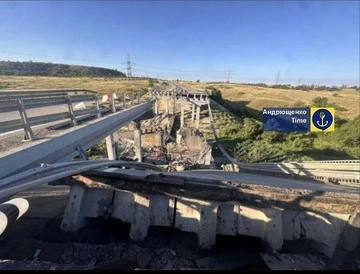 Уничтожен мост, который соединял Донецк и Мариуполь