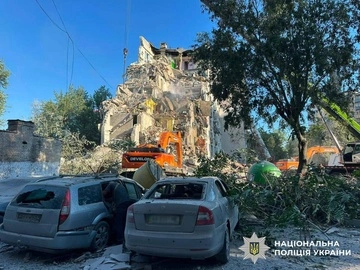 Удар РФ по Киеву: полиция обнародовала кадры первых минут после атаки
