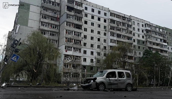 У Сумах вже п'ятеро загиблих та понад 30 поранених через російський удар